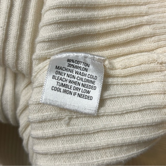 Great Northwest Clothing Company Ivory Ribbed Cardigan Size Large - Picture 6 of 6